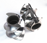 Polishing Aluminio Bronce Extruder Elementos de tornillo 2 vuela para la industria alimentaria hinchada
