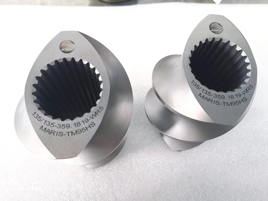 Elementos gemelos paralelos Maris 95 del extrusor del tornillo y de tornillo del barril para la protuberancia del tubo del PVC