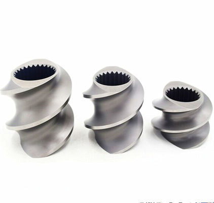 Elemento de mezcla gemelo plástico del tornillo del extrusor de tornillo que pule con chorro de arena el tratamiento superficial