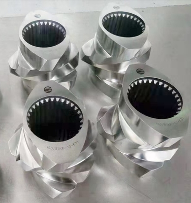 58 MC18 Segmentos de tornillo de transporte Tratamiento térmico de apagado por vacío para extrusora de tornillo gemelo de rotación conjunta