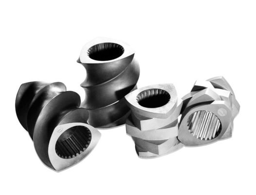El CNC de la gestión del ISO que trabaja a máquina componentes gemelos de las piezas de la máquina del extrusor atornilla elementos