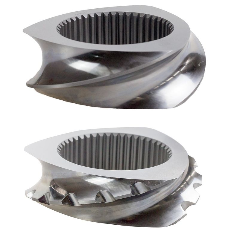 Diseño de piezas y soporte técnico en video para extrusoras de doble husillo de 15.6-400 mm de diámetro