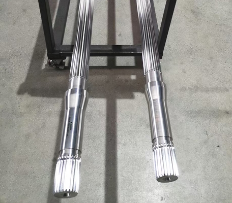 Alto eje espiral de la tira del diámetro 120m m de MachineComponents del extrusor de tornillo del gemelo del esfuerzo de torsión