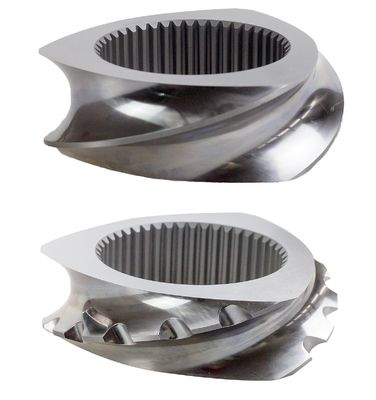 Diseño de piezas y soporte técnico en video para extrusoras de doble husillo de 15.6-400 mm de diámetro