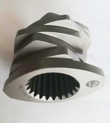 Los bloques de amasamiento gemelos del extrusor de tornillo del modelo 75 atornillan los segmentos para el alimento para animales soplado